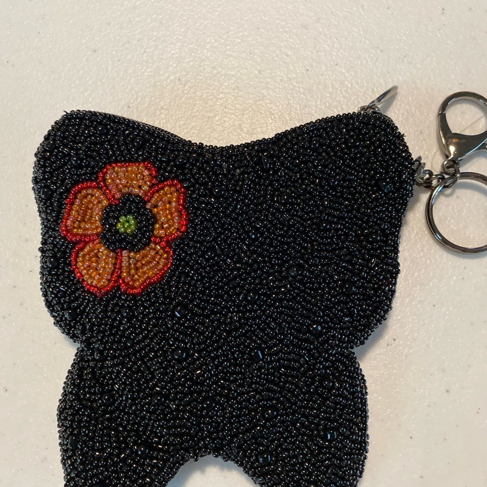 Mary Frances “Butterfly Kisses” Beaded Butterfly Pouch- CP- S891 - Picture 3 of 7